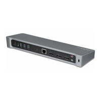 Produktbild för StarTech.com 4K USB-C-docka för tre skärmar med 5 USB 3.0-portar - 100W PD - dockningsstation - USB-C - HDMI, DP - 1GbE - TAA-kompatibel