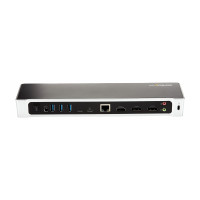 Produktbild för StarTech.com 4K USB-C-docka för tre skärmar med 5 USB 3.0-portar - 100W PD - dockningsstation - USB-C - HDMI, DP - 1GbE - TAA-kompatibel