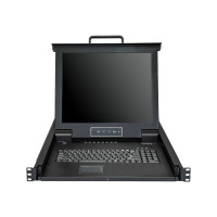 Produktbild för StarTech.com 8-ports rackmonterad KVM-konsol med 1,8 m kablar - Integrerad KVM-switch med 17-tums LCD-skärm - 1U LCD KVM-låda - OSD KVM - Hållbar 50 000 MTBF - USB + VGA-support - KVM-konsol - 17"