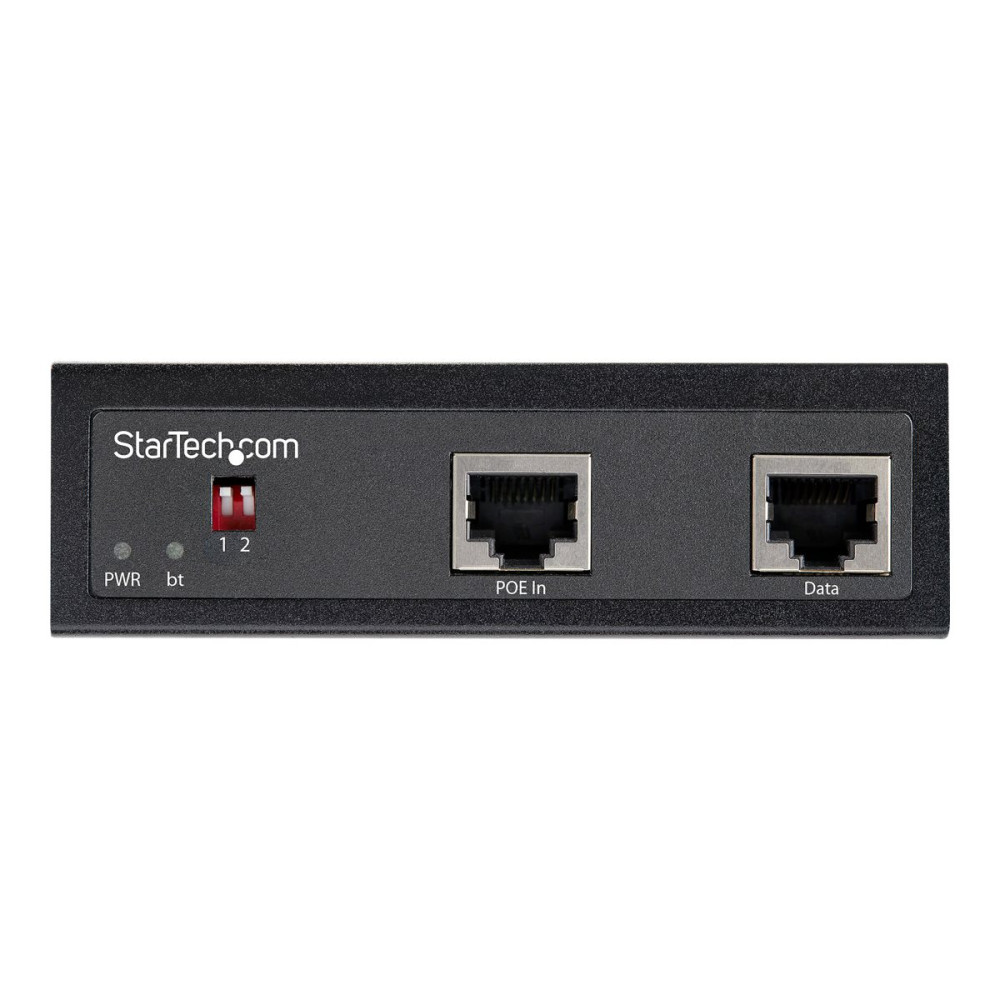 Produktbild för StarTech.com Industrial Gigabit PoE Splitter, 90W High Speed Power over Ethernet PoE+++ Splitter, 12-48V DC Splitter 802.3bt, LAN/RJ45 Ultra PoE to DC Adapter, -40C to +75C, High Power - Gigabit PoE Splitter (POESLT1G48V) - PoE linjedelare - 90 Watt