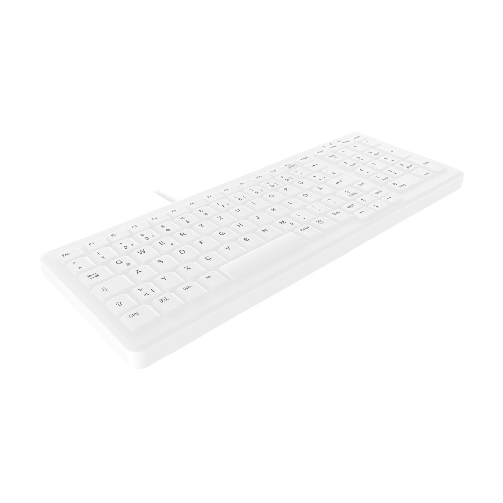 Produktbild för Contour Active Key MedicalKey ClassicClean AK-C7000 - tangentbord - medicinsk, hygienisk design compact - tysk - vit Inmatningsenhet