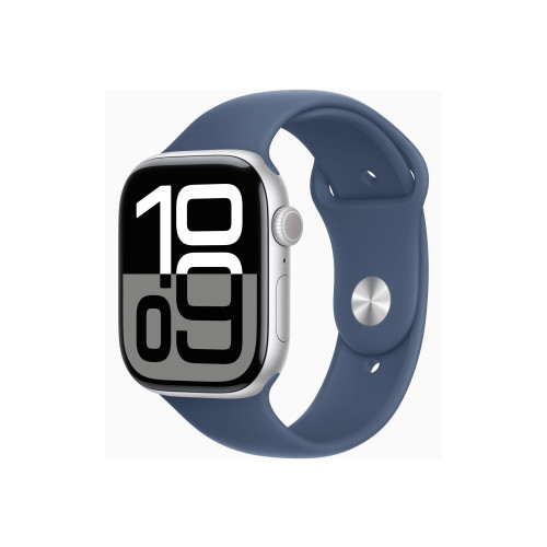 Apple Apple Watch Series 10 (GPS + Cellular) - silveraluminium - smart klocka med sportband - denim - 64 GB