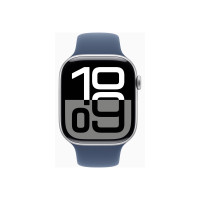 Produktbild för Apple Watch Series 10 (GPS + Cellular) - silveraluminium - smart klocka med sportband - denim - 64 GB