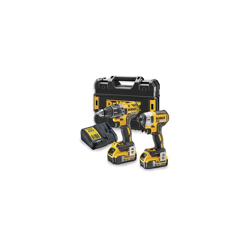 Produktbild för DeWALT DCK268P2T-QW, Eldriven skruvdragare, Pistolhandtag, S...