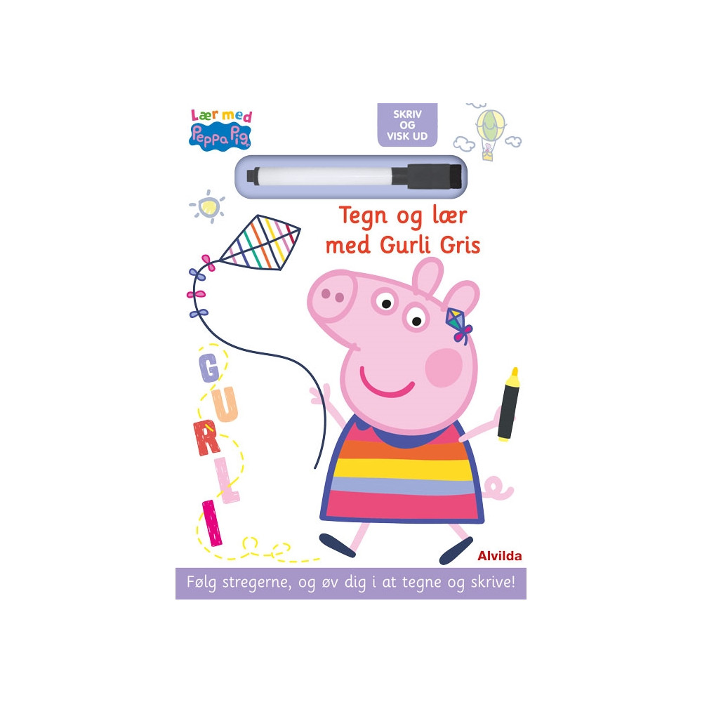 Produktbild för Peppa Pig – Lär med Mamma Gris – Skriv och sudda – Rita och...
