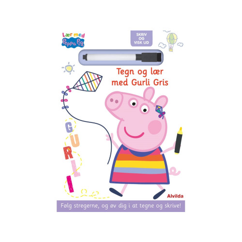 Forlaget Alvilda Peppa Pig – Lär med Mamma Gris – Skriv och sudda – Rita och...