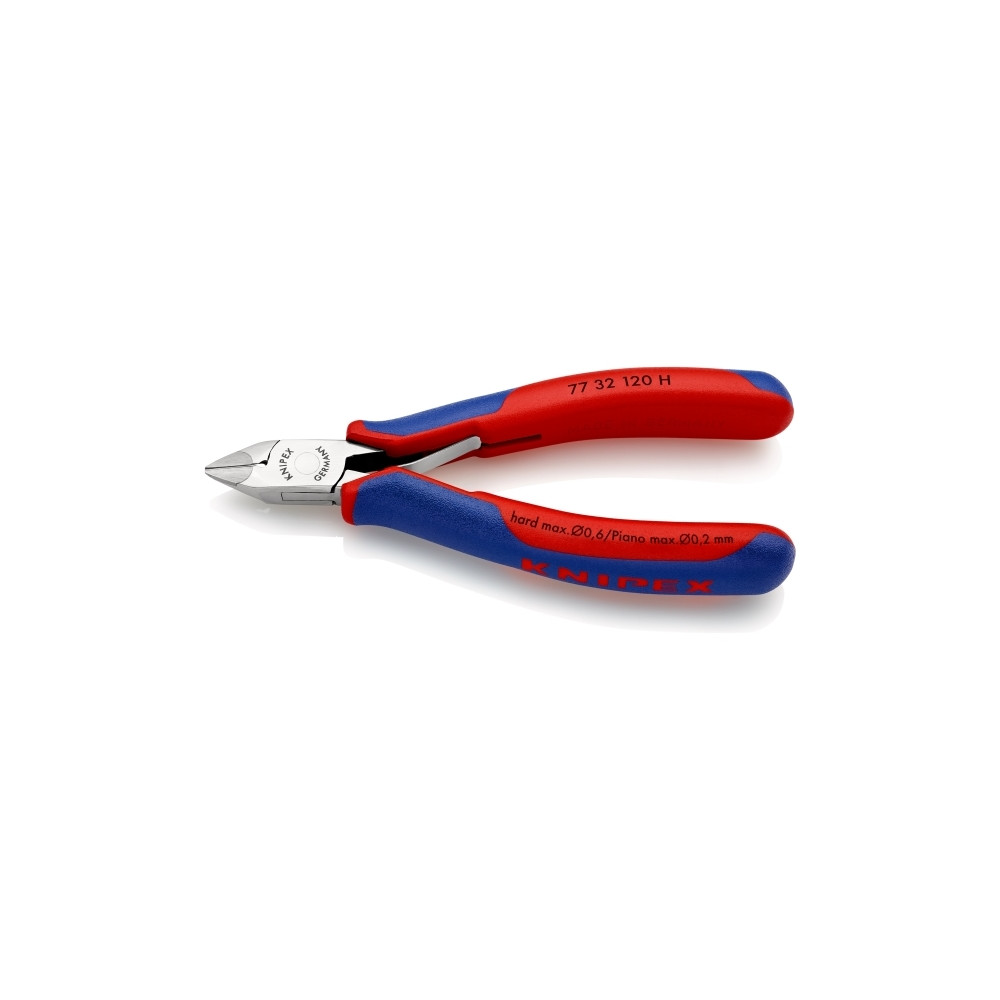 Produktbild för Knipex 77 32 120 H, Avbitartång, 1,4 cm, 7,5 mm, Stål, Blå,...