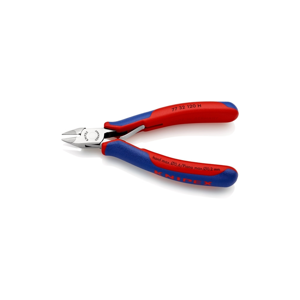 Produktbild för Knipex 77 32 120 H, Avbitartång, 1,4 cm, 7,5 mm, Stål, Blå,...