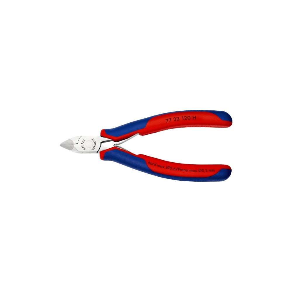 Produktbild för Knipex 77 32 120 H, Avbitartång, 1,4 cm, 7,5 mm, Stål, Blå,...