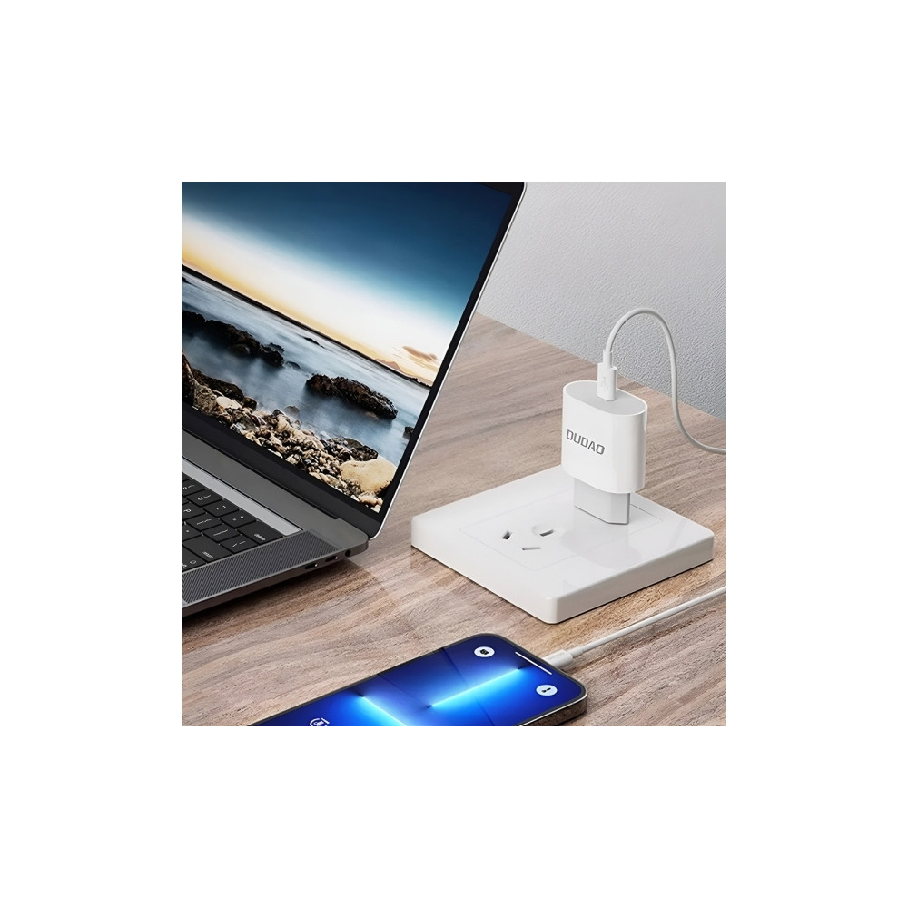Produktbild för Dudao A14EUC PD 20W USB-C nätladdare med kabel