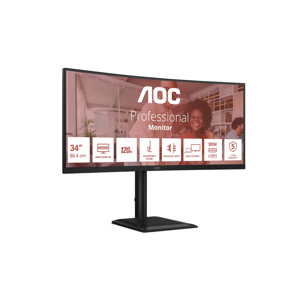 Produktbild för AOC CU34E4CV - LED-skärm - böjd - 34" - HDR