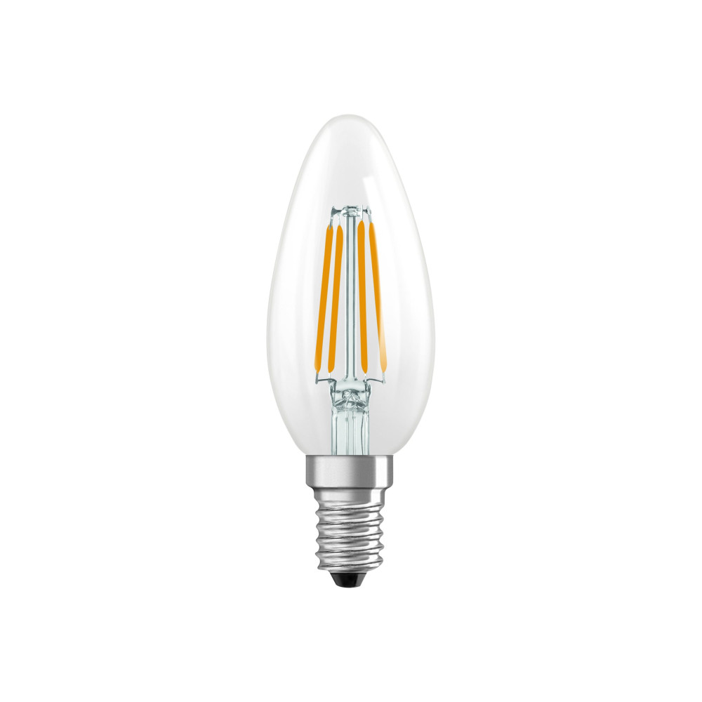Produktbild för OSRAM STAR - LED-glödlampa med filament - form: B40 - klar finish - E14 - 3.4 W - varmt vitt ljus - 2700 K