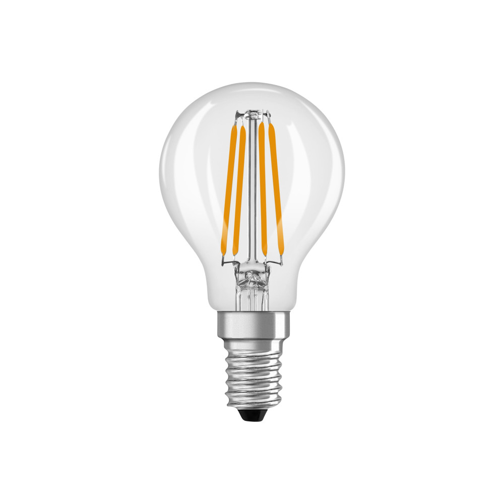 Produktbild för OSRAM STAR - LED-glödlampa med filament - form: P40 - klar finish - E14 - 3.4 W - varmt vitt ljus - 2700 K
