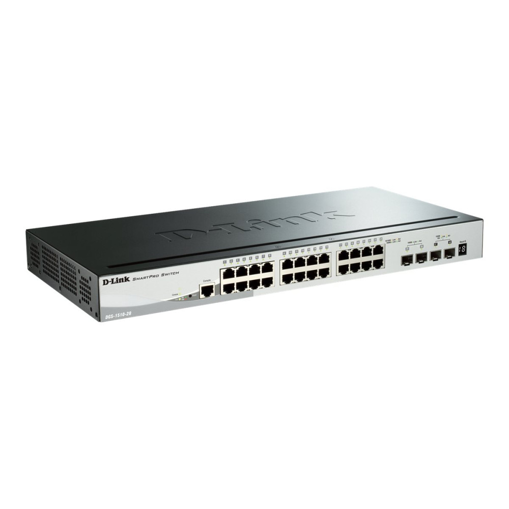 Produktbild för D-Link SmartPro DGS-1510-28X - switch - 28 portar - Administrerad - rackmonterbar