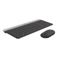 Produktbild för Logitech Slim Wireless Combo MK470 - sats med tangentbord och mus - fransk - grafit Inmatningsenhet