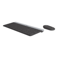 Produktbild för Logitech Slim Wireless Combo MK470 - sats med tangentbord och mus - fransk - grafit Inmatningsenhet