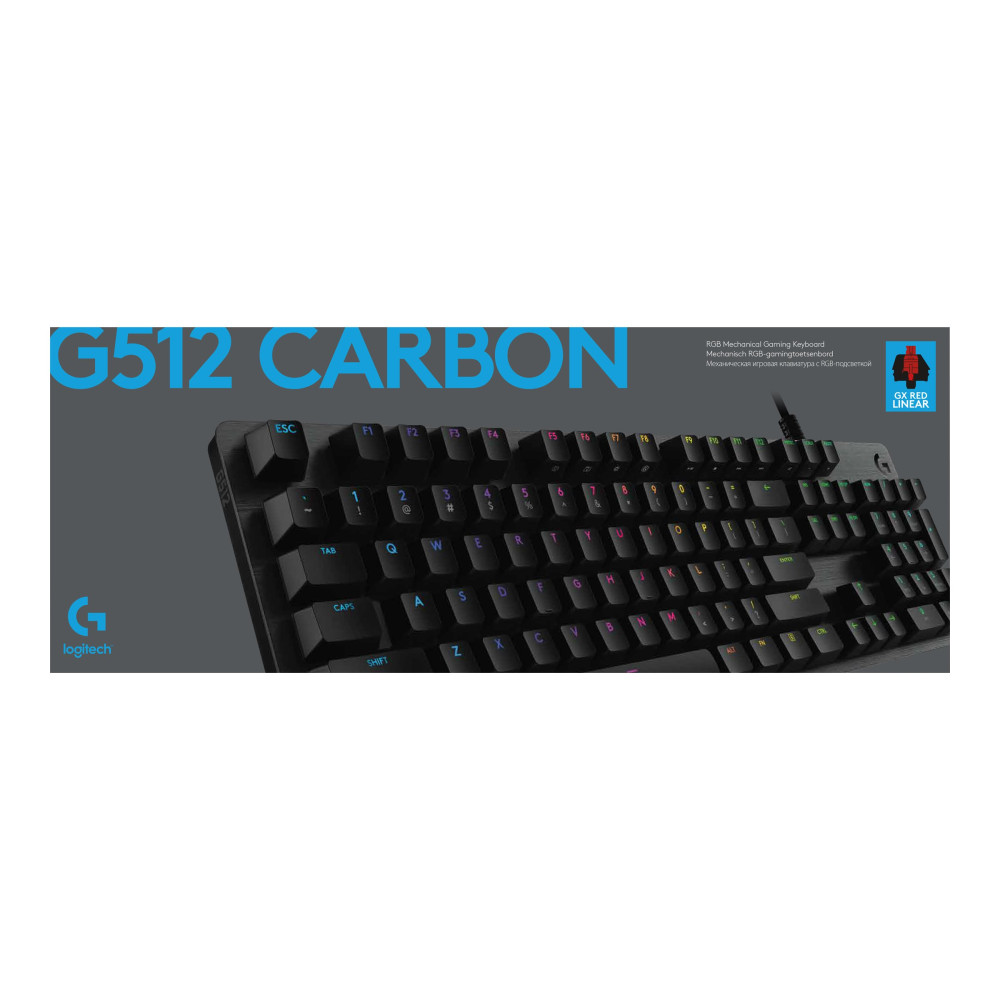 Produktbild för Logitech Gaming G512 - tangentbord - USA, internationellt - kol Inmatningsenhet