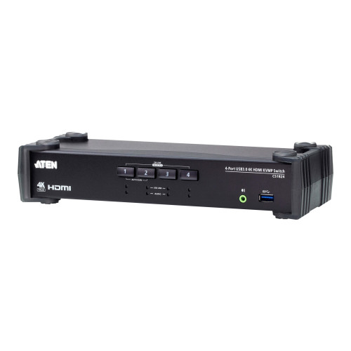 ATEN Technology ATEN CS1824 KVMP Switch - omkopplare för tangentbord/video/mus/ljud/USB - 4 portar