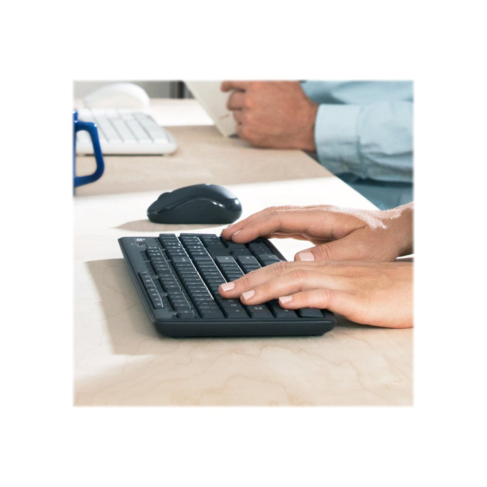 Produktbild för Logitech MK295 Silent - sats med tangentbord och mus - fransk - grafit Inmatningsenhet