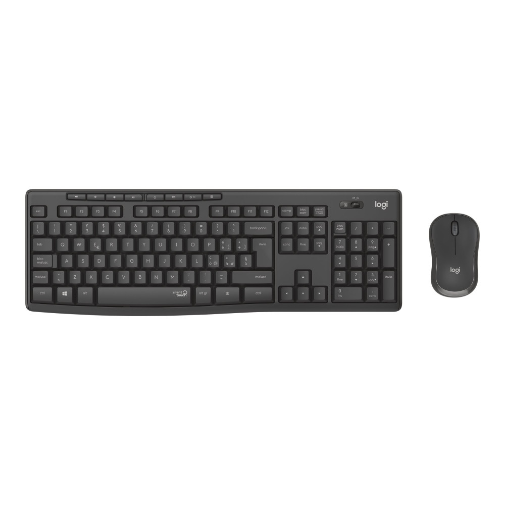 Produktbild för Logitech MK295 Silent - sats med tangentbord och mus - fransk - grafit Inmatningsenhet