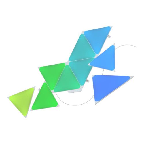 Nanoleaf Nanoleaf Shapes Smarter Kit - trådlös belysningsuppsättning - LED x 15 - 1.7 W - 16 miljoner färger - 1200-6500 K - triangel