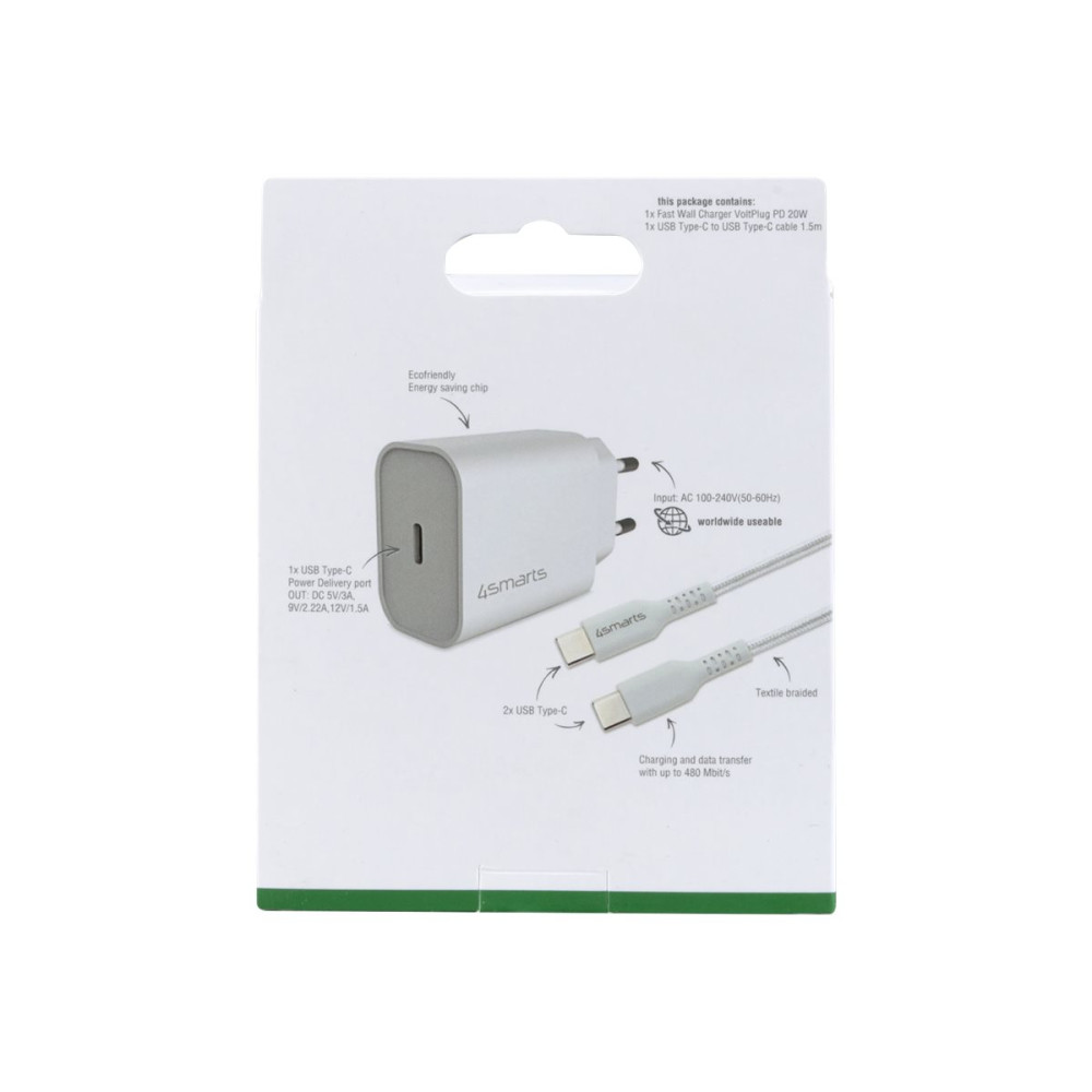 Produktbild för 4smarts VoltPlug strömadapter - USB-C - 20 watt