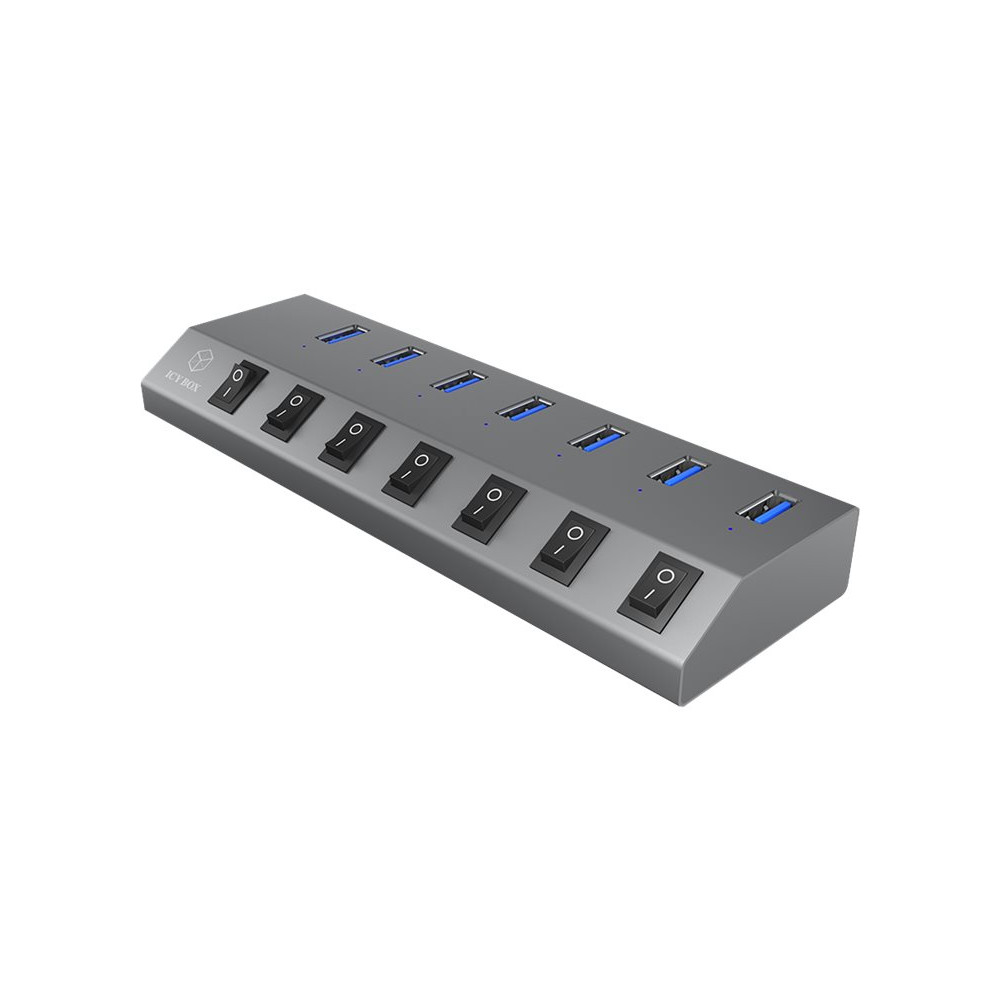 Produktbild för ICY BOX IB-HUB1701-C3 - hubb - 7 portar