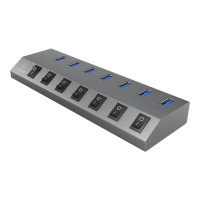 Produktbild för ICY BOX IB-HUB1701-C3 - hubb - 7 portar