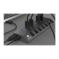 Produktbild för ICY BOX IB-HUB1701-C3 - hubb - 7 portar