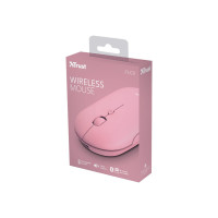 Produktbild för Trust Puck - mus - Bluetooth, 2.4 GHz - rosa