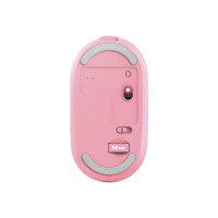 Produktbild för Trust Puck - mus - Bluetooth, 2.4 GHz - rosa