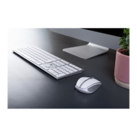 Produktbild för CHERRY DW 9100 SLIM - sats med tangentbord och mus - AZERTY - fransk - vit, silver Inmatningsenhet
