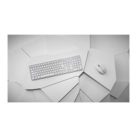 Produktbild för CHERRY DW 9100 SLIM - sats med tangentbord och mus - AZERTY - fransk - vit, silver Inmatningsenhet