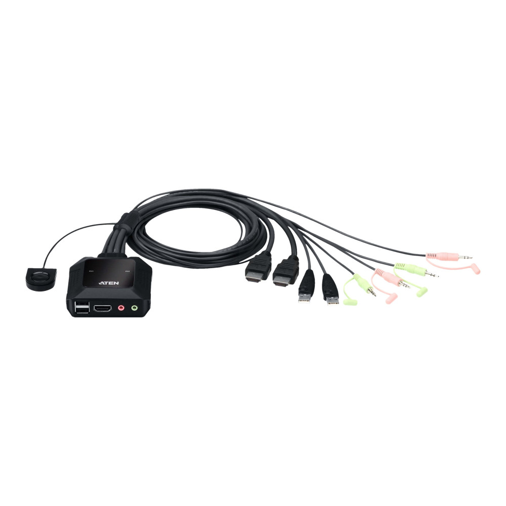 Produktbild för ATEN CS22H - omkopplare för tangentbord/video/mus/ljud/USB - 2 portar