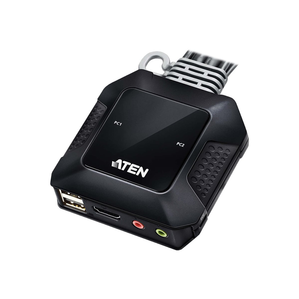 Produktbild för ATEN CS22H - omkopplare för tangentbord/video/mus/ljud/USB - 2 portar