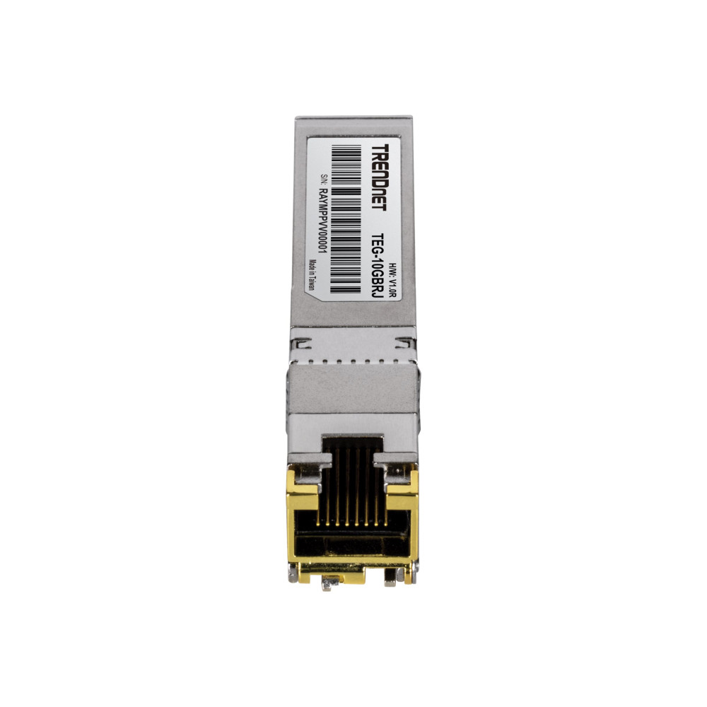 Produktbild för TRENDnet TEG 10GBRJ - SFP+ sändar/mottagarmodul - 1GbE, 10GbE, 5GbE, 2.5GbE - TAA-kompatibel