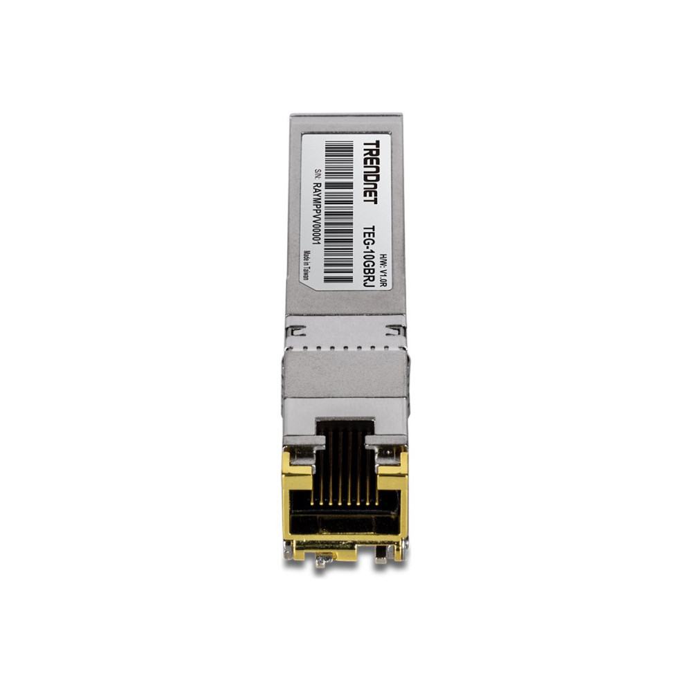 Produktbild för TRENDnet TEG 10GBRJ - SFP+ sändar/mottagarmodul - 1GbE, 10GbE, 5GbE, 2.5GbE - TAA-kompatibel