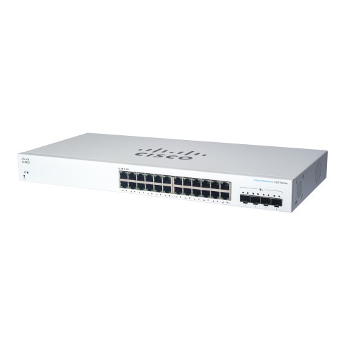 Cisco Systems Cisco Business 220 Series CBS220-24T-4X - switch - 24 portar - smart - rackmonterbar