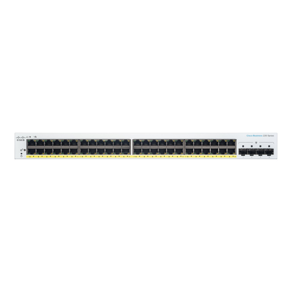 Produktbild för Cisco Business 220 Series CBS220-48P-4G - switch - 52 portar - smart - rackmonterbar