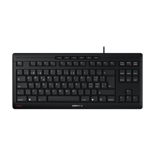 CHERRY CHERRY STREAM KEYBOARD TKL - tangentbord - schweizisk - svart Inmatningsenhet