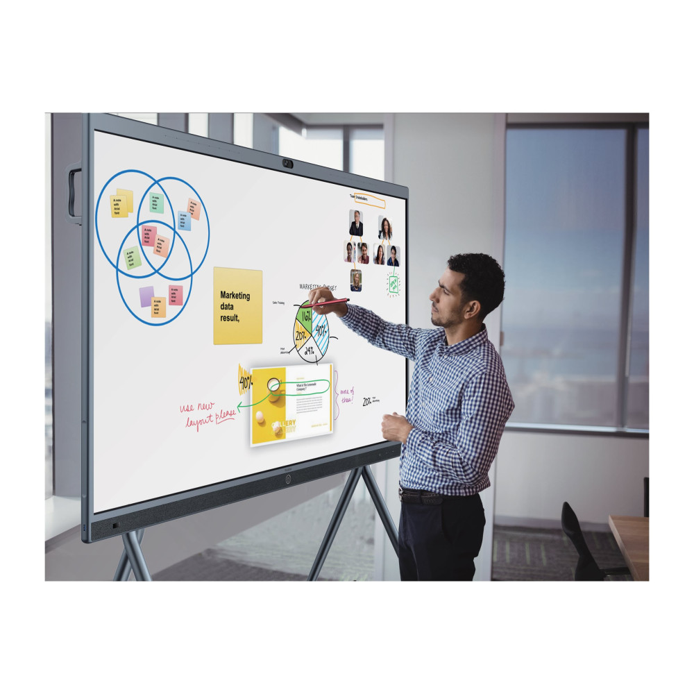 Produktbild för Yealink MeetingBoard 65" LED-bakgrundsbelyst LCD-skärm - 4K - för interaktiv kommunikation