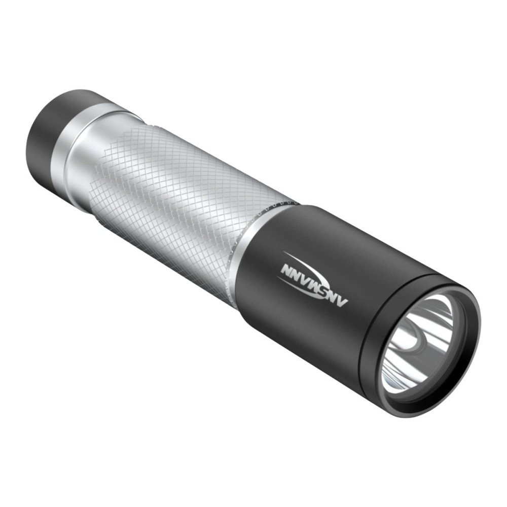Produktbild för ANSMANN 70B - ficklampa - LED - 3 W - 6000 K - svart, silver