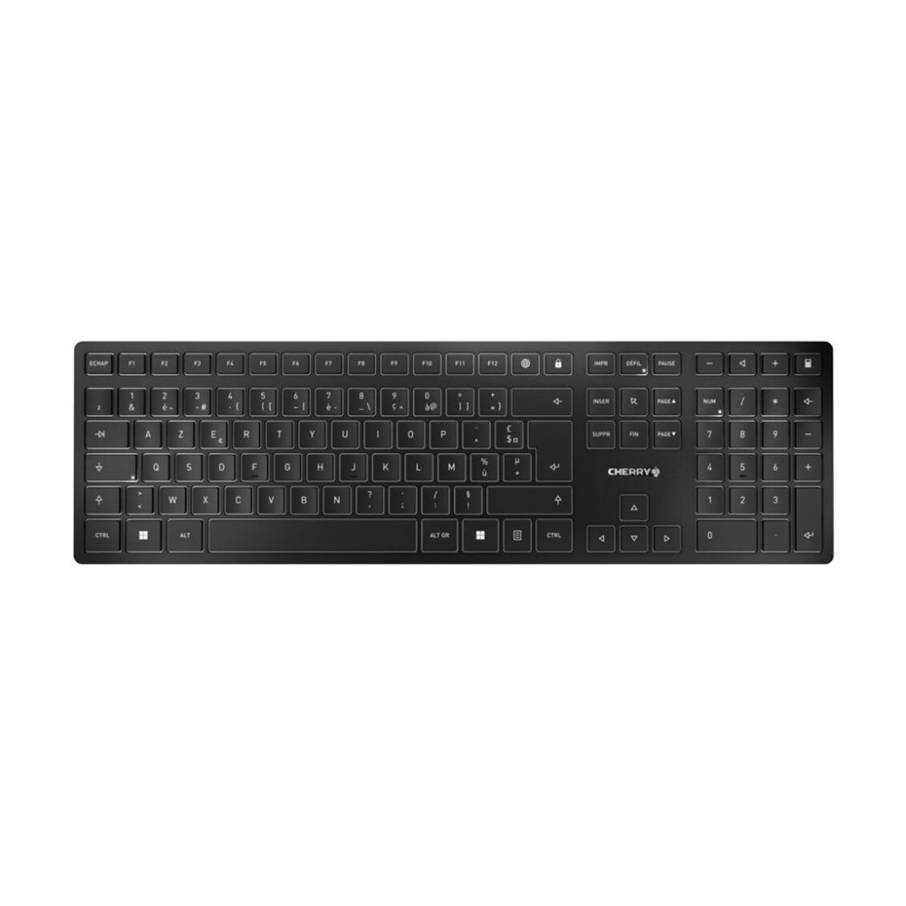 Produktbild för CHERRY KW 9100 SLIM - tangentbord - fransk - svart, silver Inmatningsenhet