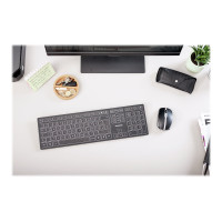 Produktbild för CHERRY KW 9100 SLIM - tangentbord - fransk - svart, silver Inmatningsenhet