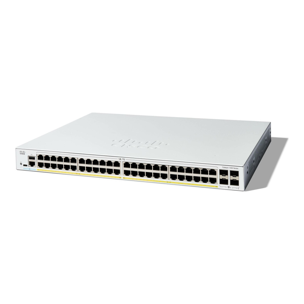 Produktbild för Cisco Catalyst 1300-48P-4X - switch - 48 portar - Administrerad - rackmonterbar