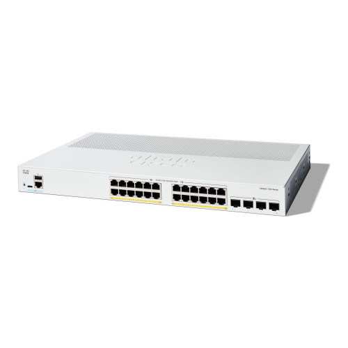 Cisco Systems Cisco Catalyst 1300-24P-4X - switch - 24 portar - Administrerad - rackmonterbar