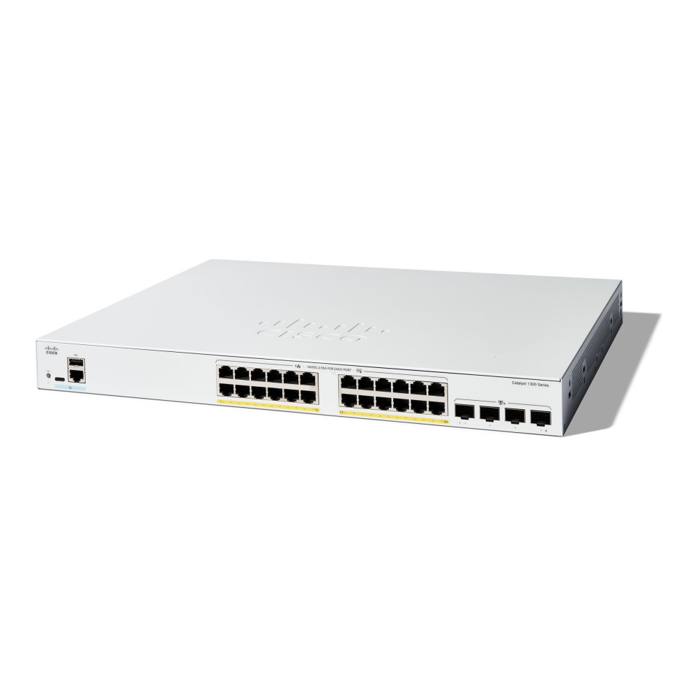 Produktbild för Cisco Catalyst 1300-24FP-4X - switch - 24 portar - Administrerad - rackmonterbar