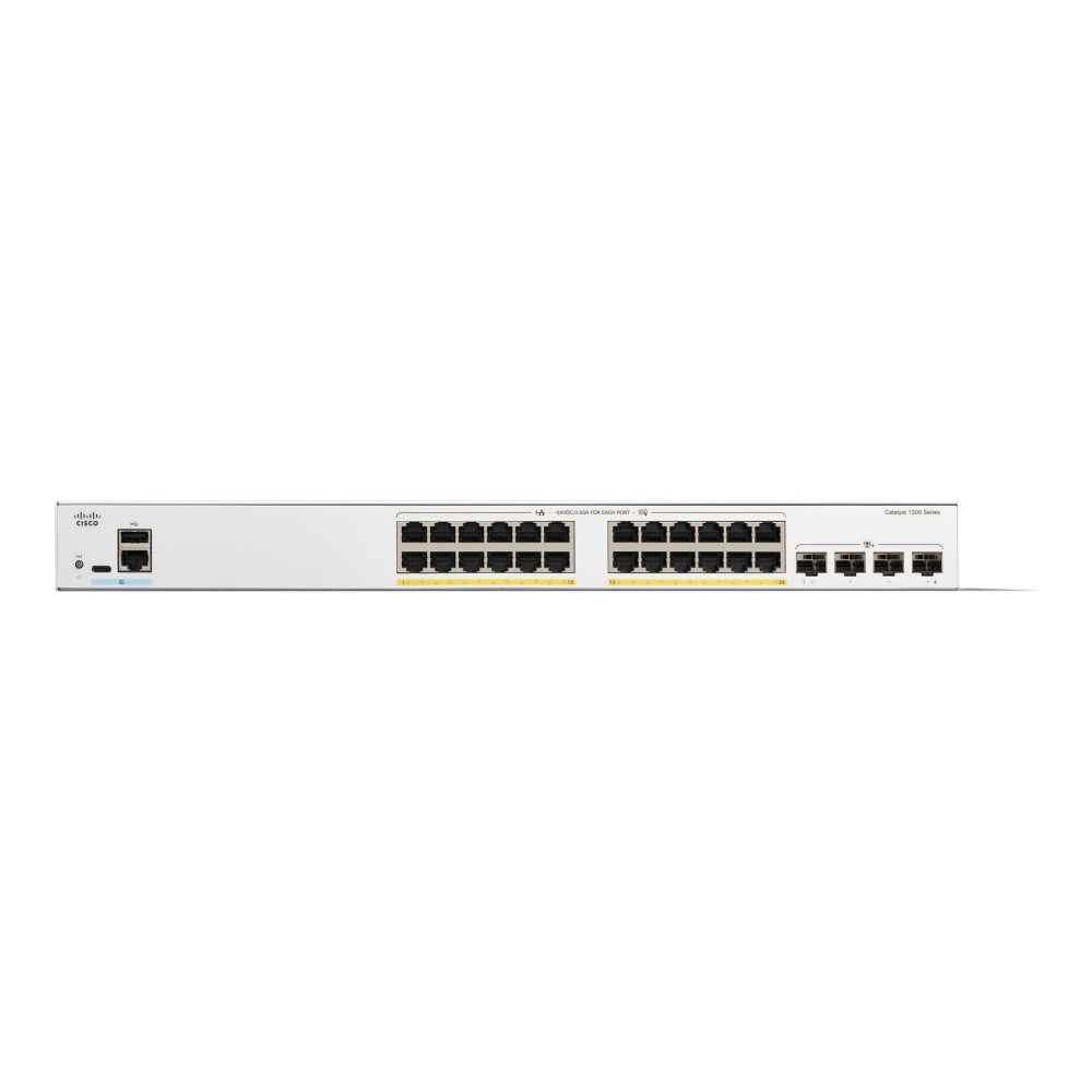 Produktbild för Cisco Catalyst 1300-24FP-4X - switch - 24 portar - Administrerad - rackmonterbar