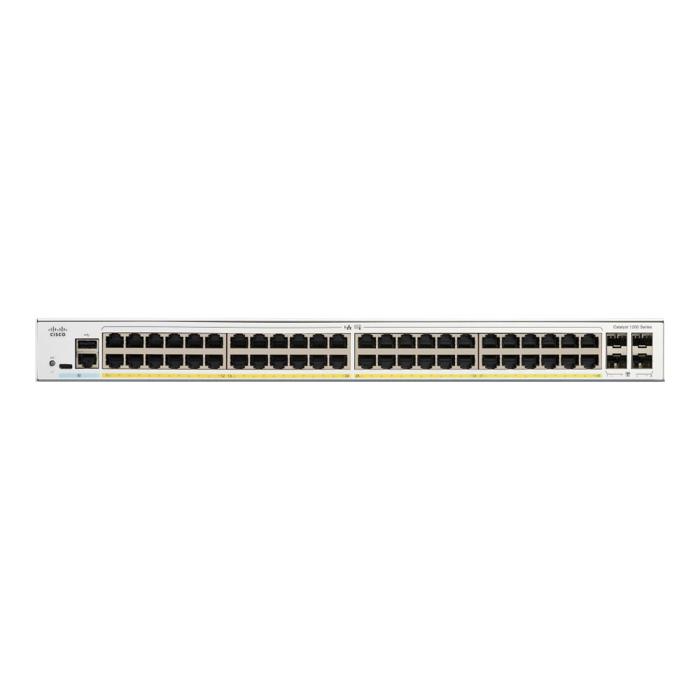 Produktbild för Cisco Catalyst 1200-48P-4G - switch - 48 portar - smart - rackmonterbar