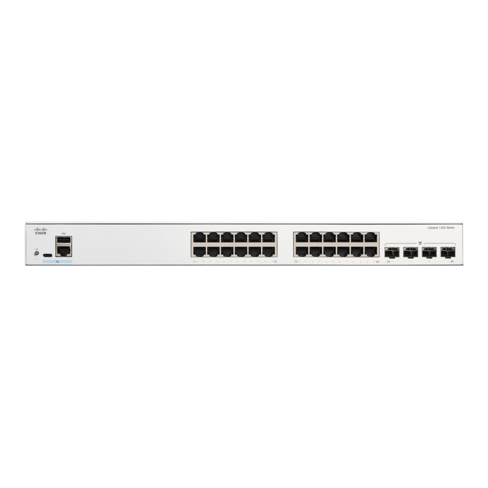 Produktbild för Cisco Catalyst 1200-24T-4G - switch - 24 portar - smart - rackmonterbar